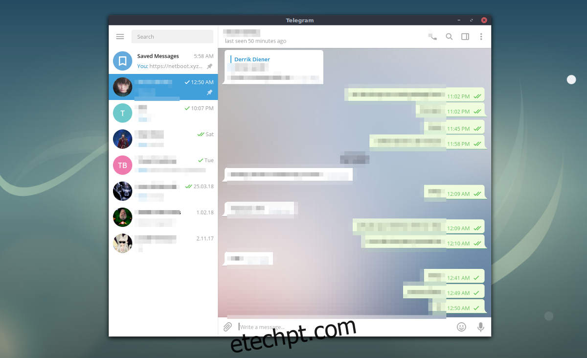   atualize o aplicativo Telegram para linux