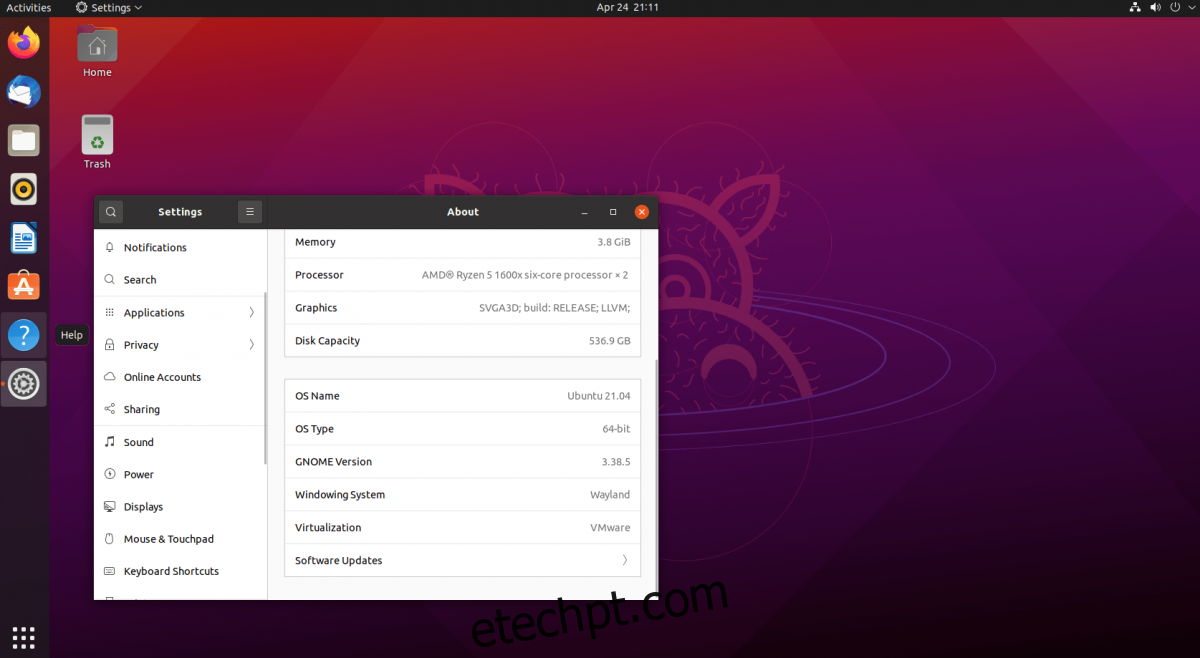atualização para Ubuntu 21.04