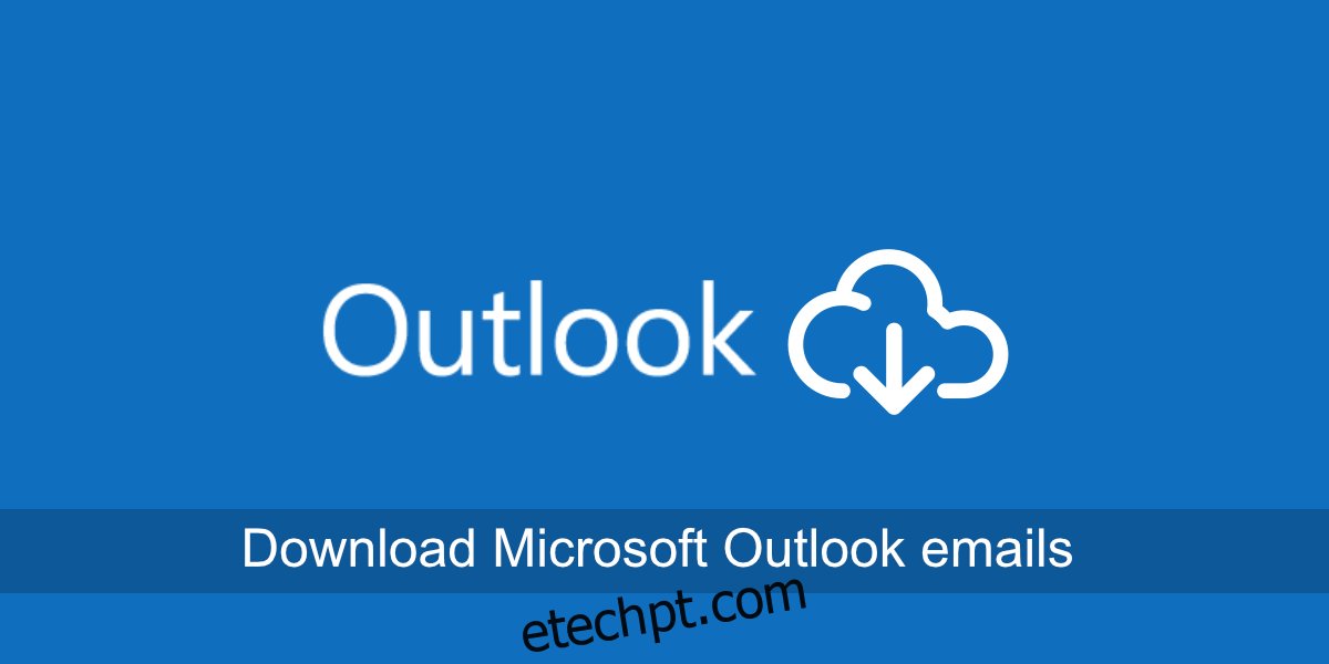 baixar e-mails do Microsoft Outlook