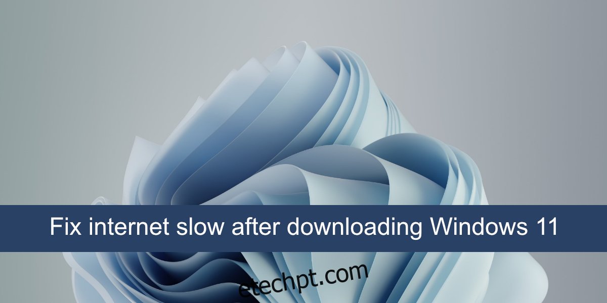 consertar internet lenta após baixar o Windows 11