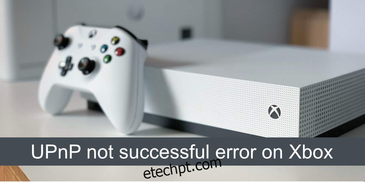O UPnP não foi bem-sucedido no Xbox 