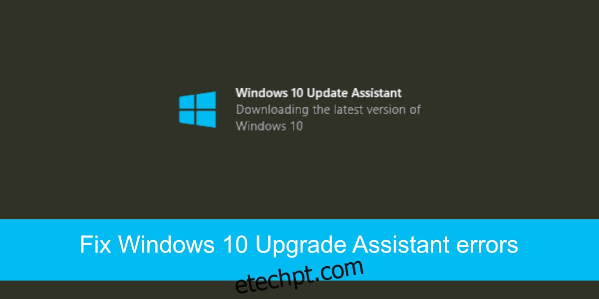 Erros do assistente de atualização do Windows 10