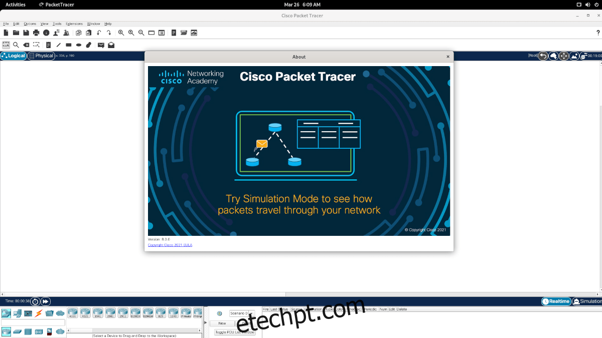 Cisco Packet Tracer no Linux