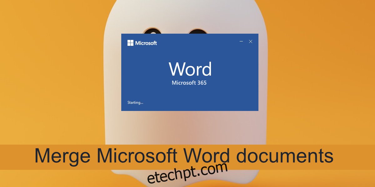 mesclar documentos do Microsoft Word
