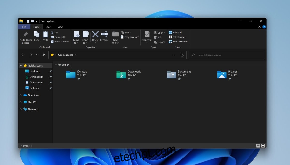   Faixa de opções do Windows 10 File Explorer no Windows 11