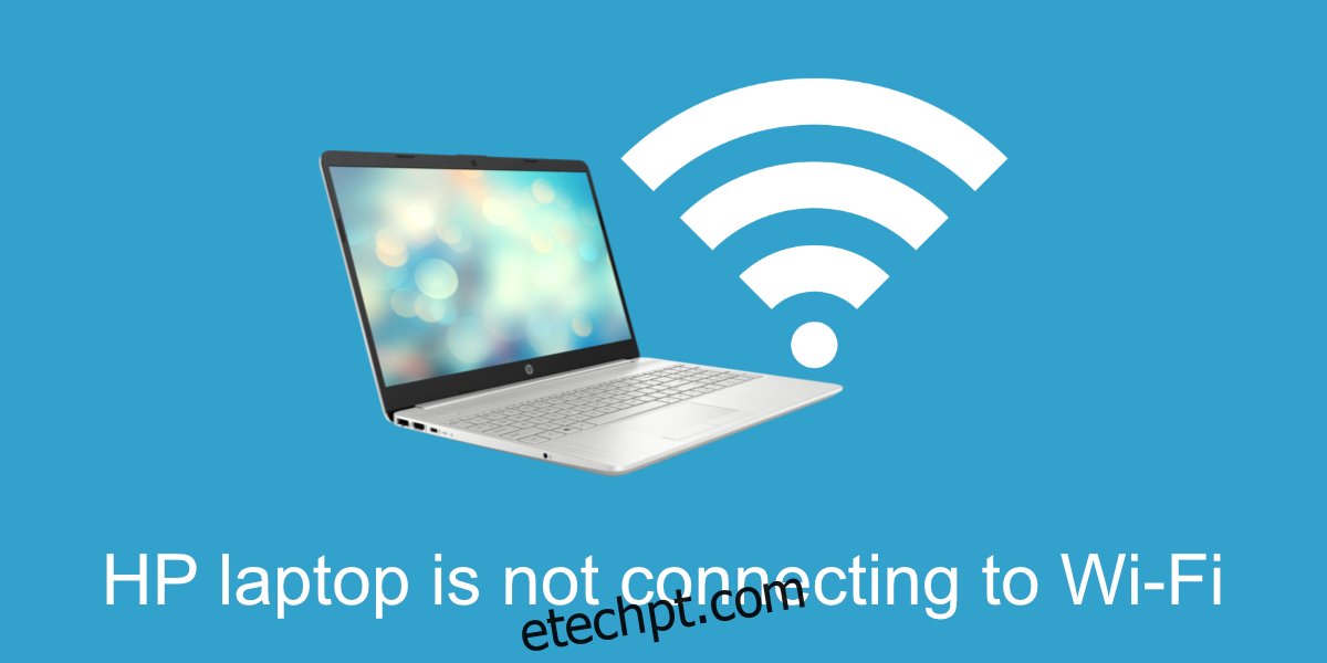 O laptop HP não está se conectando ao WiFi