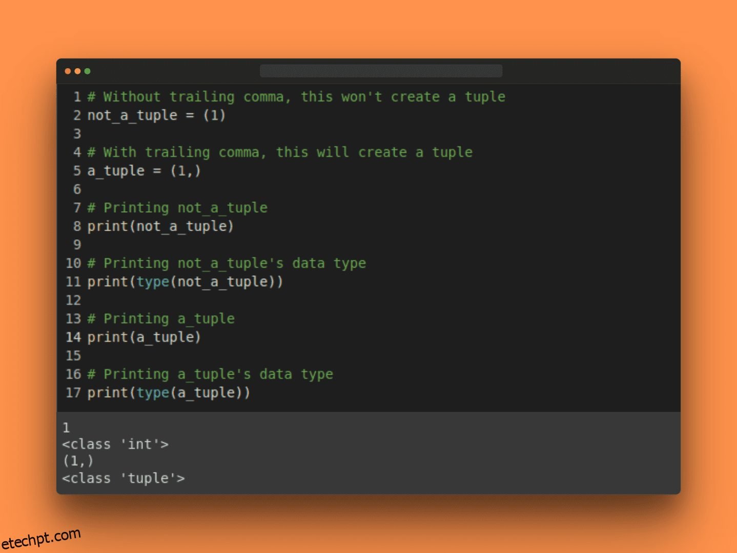 Como criar tuplas em Python e por que usá-las? - etechpt.com